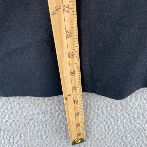 Talbots Skirt Womens 8 Petite Black Wool A Line Midi Gored Office Career Work - Picture 9 of 10